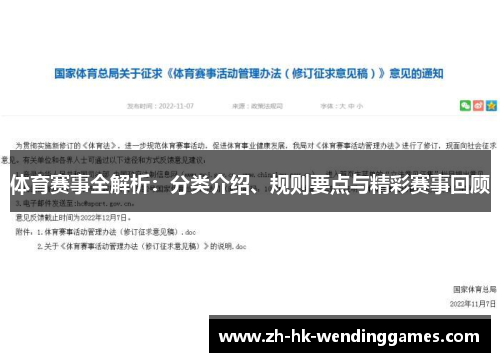体育赛事全解析：分类介绍、规则要点与精彩赛事回顾