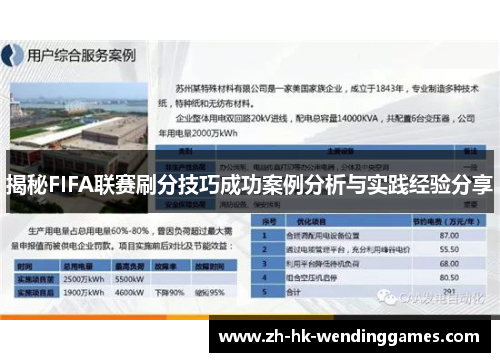 揭秘FIFA联赛刷分技巧成功案例分析与实践经验分享